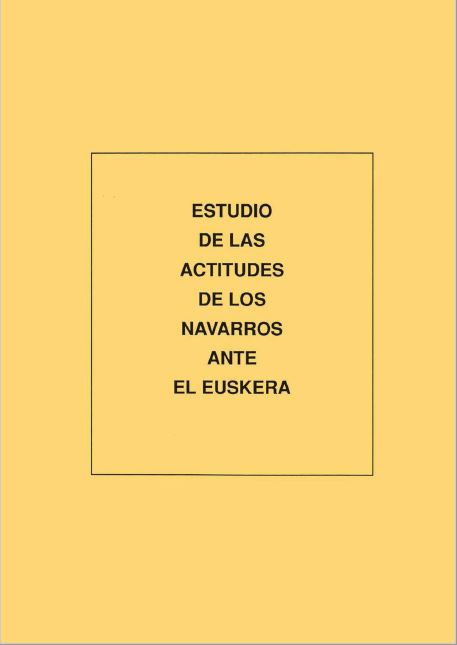 Estudio de las actitudes de los navarros ante el euskera (1990)